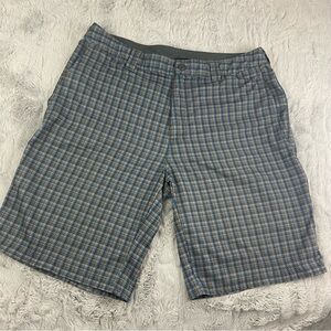 The North Face Vintage Plaid Board Shorts Men’s Size 34 Gray Blue